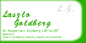 laszlo goldberg business card